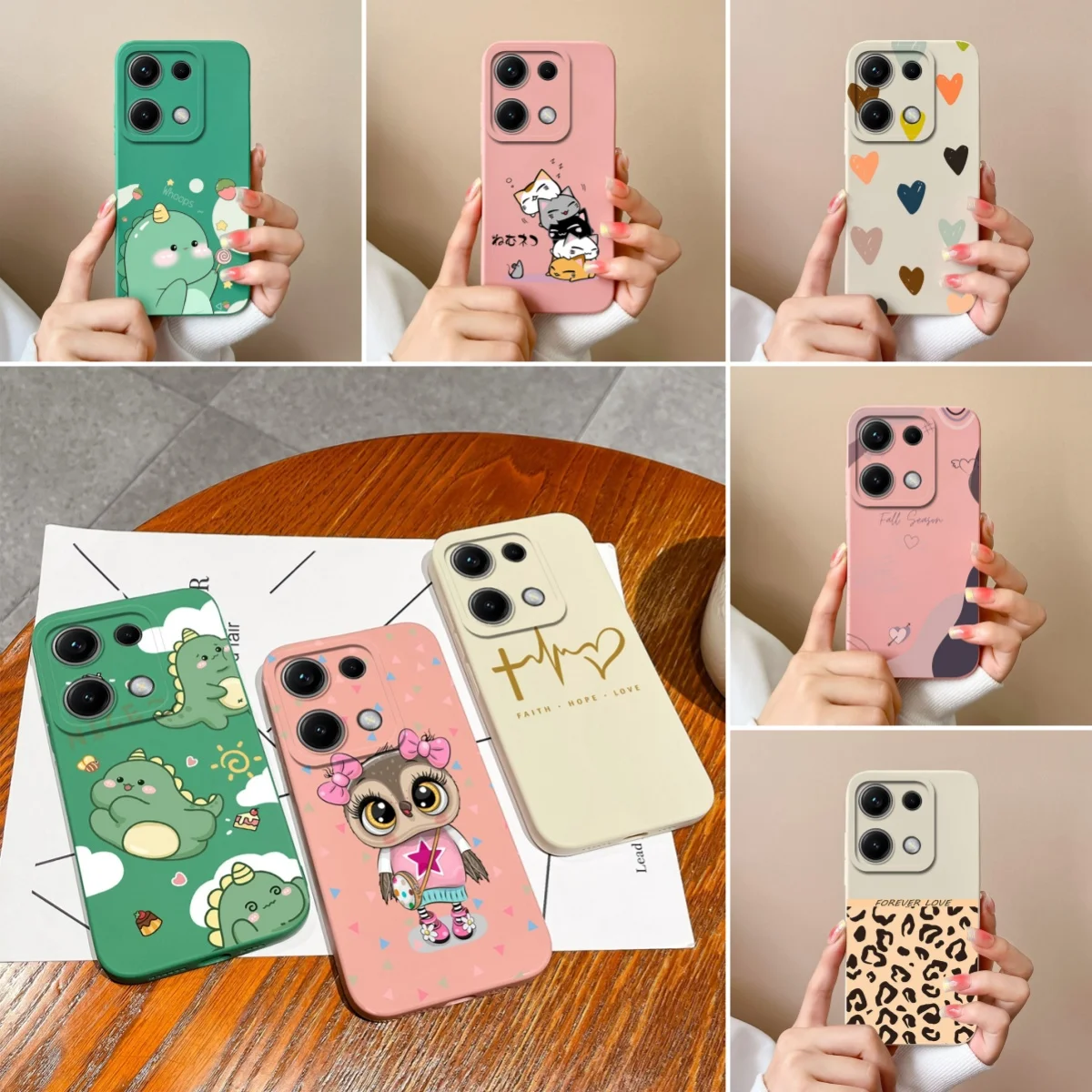 

Чехол для мобильного телефона Xiaomi Redmi Note 14 S 4G с милым мультяшным животным, мягкий жидкий силиконовый противоскользящий прочный полный защитный чехол