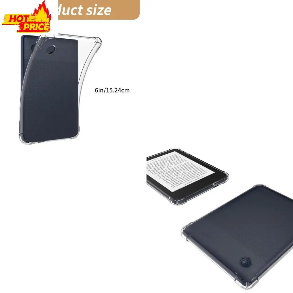 

Soft TPU Case For Clara Colour Case 6" eReader Transparent Silicone Flexible Back Cover Shockproof Silicone Sleeve