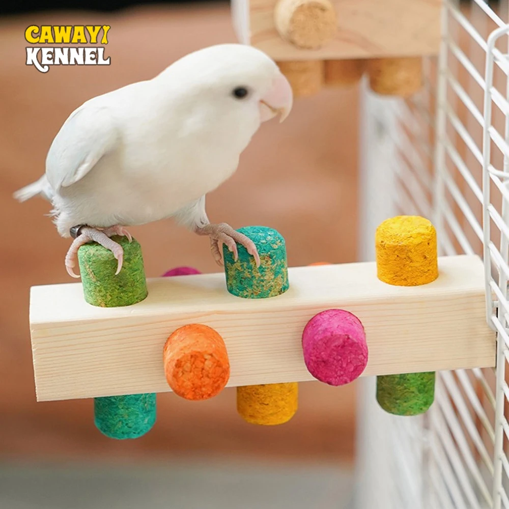 1pc Parrot Chewing Bird Toy Play Stand Intelligence Emotions Toy Cork Treasure Game Puzzle Toy Training Toys for Birds Lovebirds