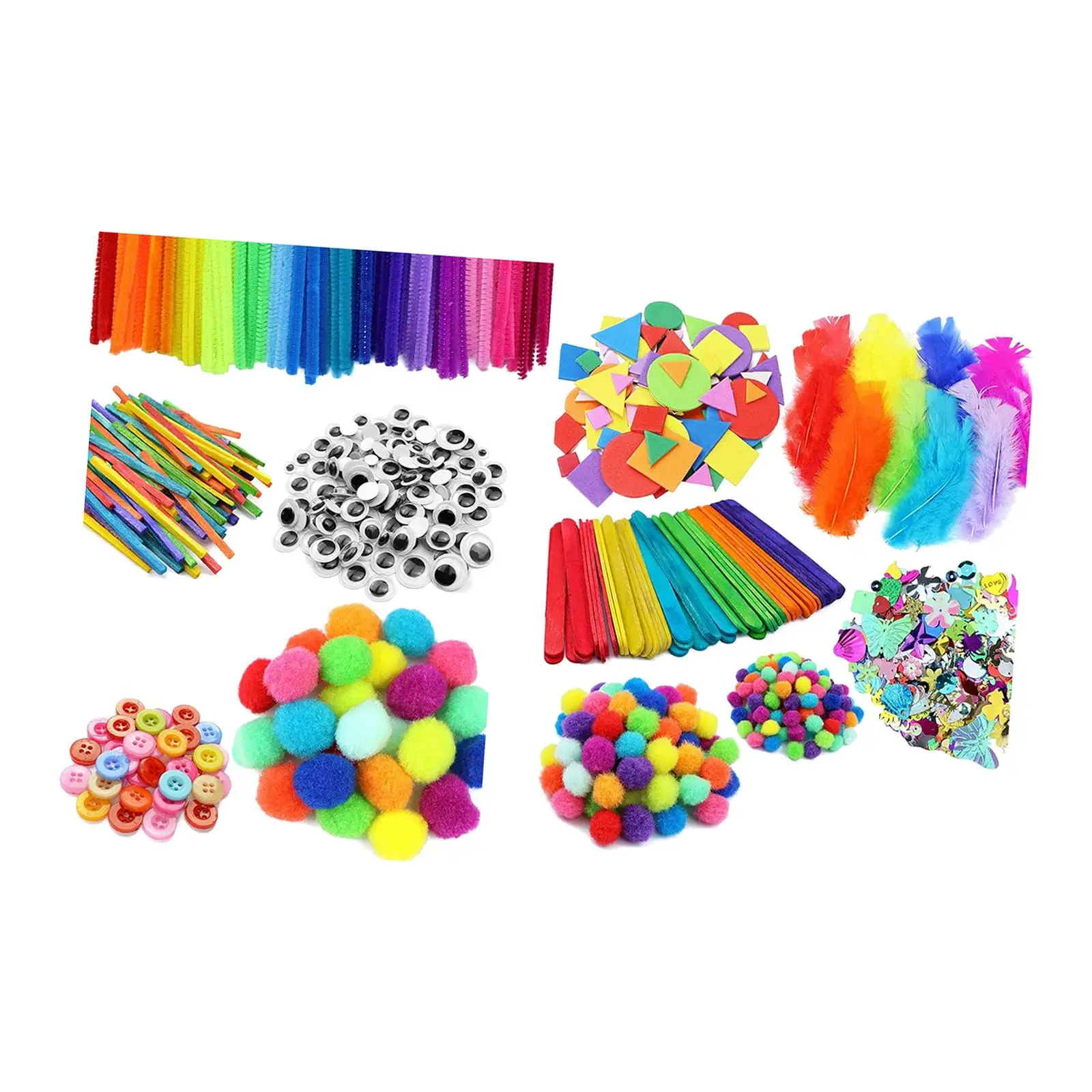 1000 Pieces Crafts for Kids Ages 4-8 Boys Girls Age 4-6, 8-12 Birthday Gifts DIY School Supplies for Home Kindergarten School