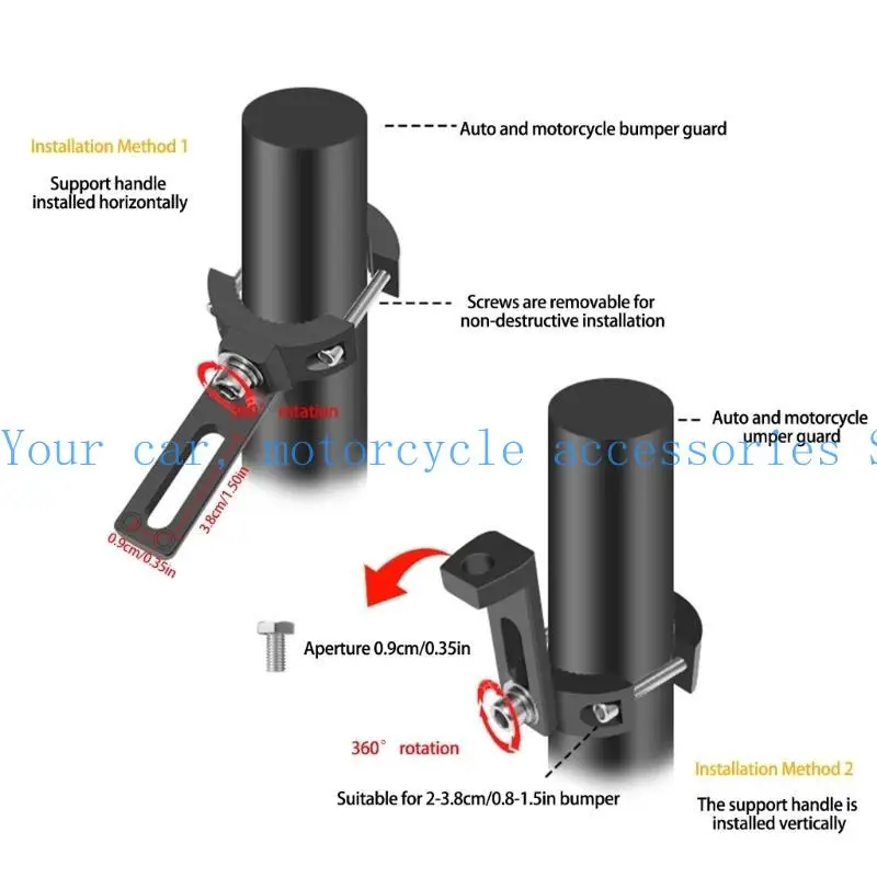 

31BC Aluminium Light Mount, Fog Light Mount for Motorcycle Adjustable Mount Tube Clamp Bracket for 0.79'' to 1.5''