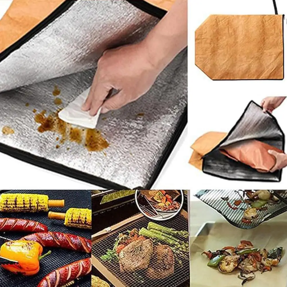 2/4pcs BBQ Blankets For Briskets Pork Shoulders Steaks Waterproof  Resting Meat With Wide Mouth Meat Resting Bag Accessories