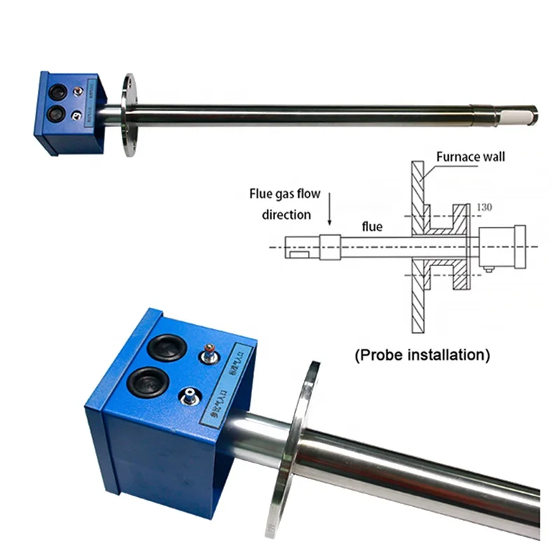 Zirconia Oxygen Analyzer O2 Probe Chimney Oxygen Gas Concentration Analyzer