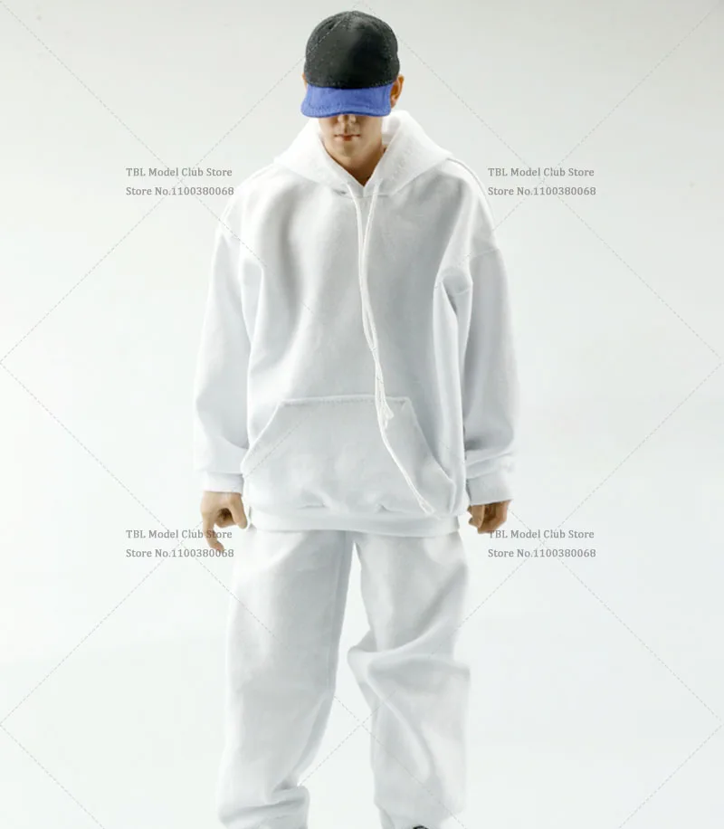 FA012 1/6 سترة أنيقة تحمل شعار لعبة البيسبول سترة رياضية مجموعة فضفاضة السراويل السراويل الملابس مجموعة نموذج ل 12In عادي عمل قوي الشكل #4