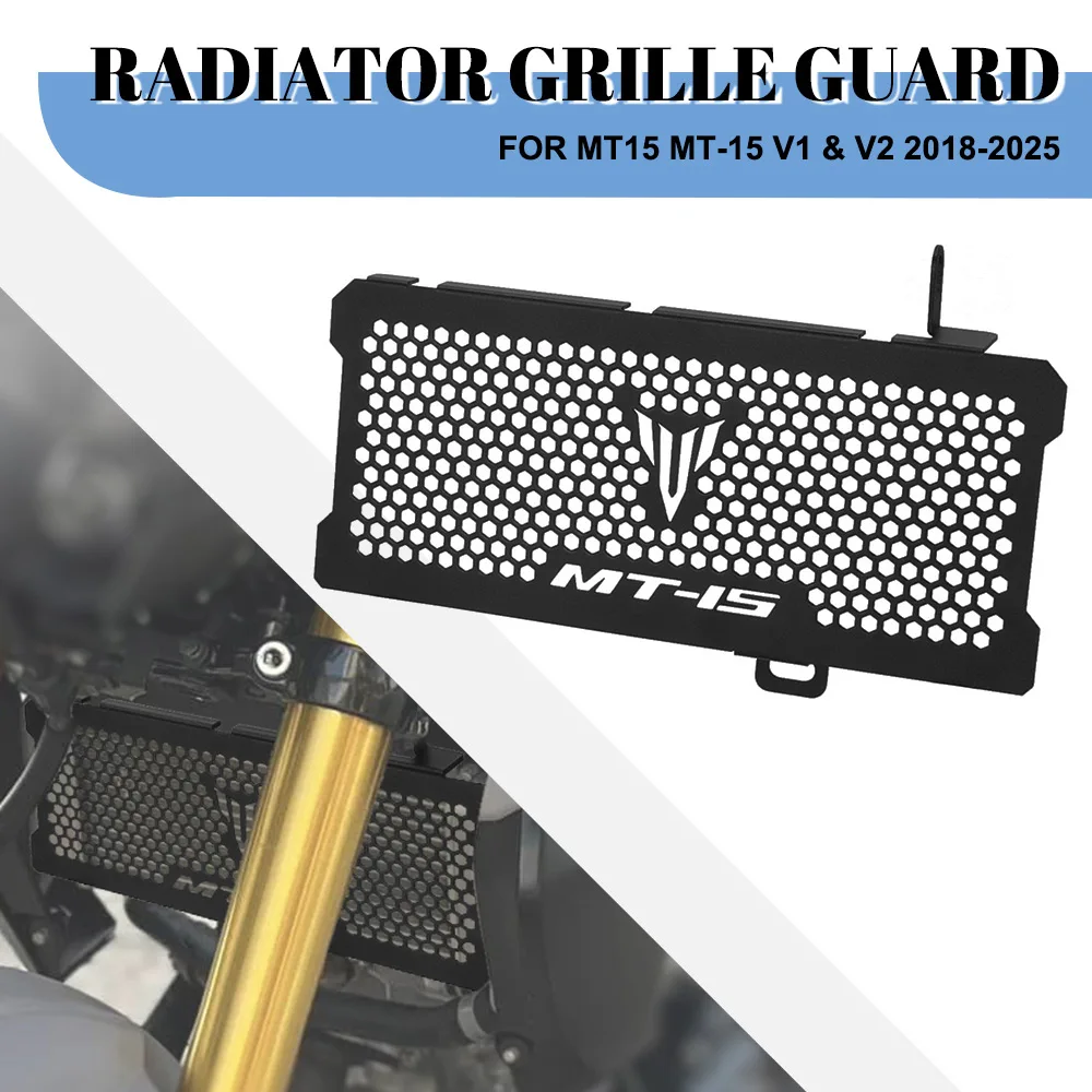 

Motorcycle Radiator Protector For Yamaha MT15 MT-15 V1 & V2 2018-2019-2020-2021-2022-2023-2024 2025 Aluminum Radiator Guard