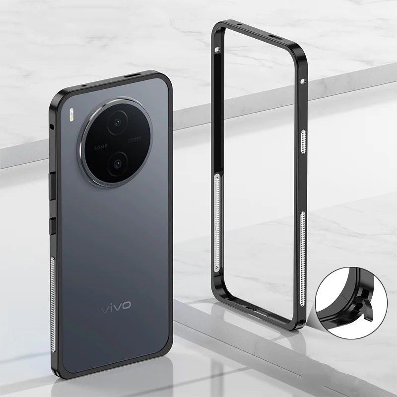 Funda protectora con marco de aleación de aluminio para vivo iQOO Neo 11 Z9 Z11 Turbo 13 15 X300 Ultra X200 FE Y300 Y200 GT X300 Y600 Pro