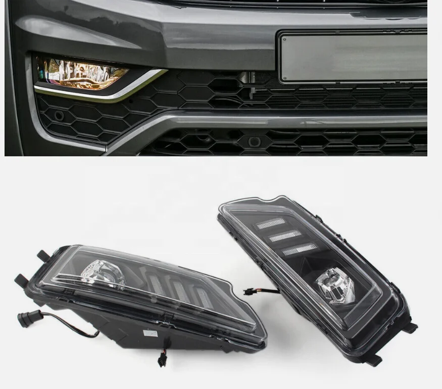 Led Daytime Running Light Bumper  For Amarok 2016-2020 Fog lamp Assemblies