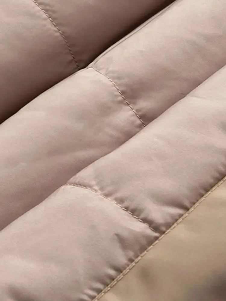 

HH 2026 Winter Women 3-Color Long Sleeves Hooded Zipper Pockets Decoration Street Style Jacket Women Elegant Loose Pilot Coat