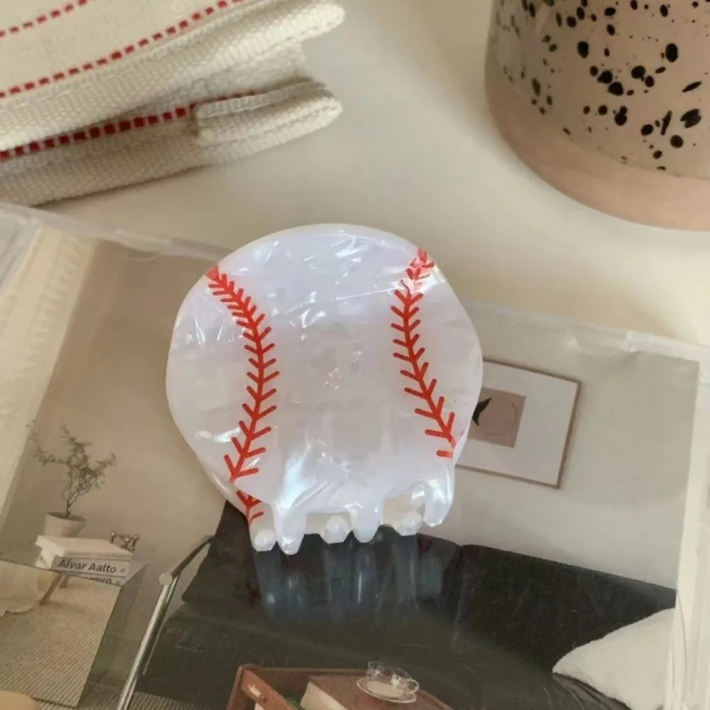 

Funny Acrylic Shark Hair Clip Y2K Style Fashion Design Basketball Hair Claw New Style Large Size Football Hair Clip Women
