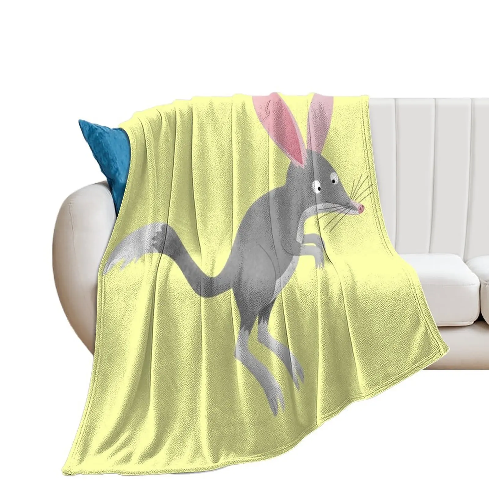 

Cute happy Australian bilby cartoon Throw Blanket Soft Big Summer Blankets