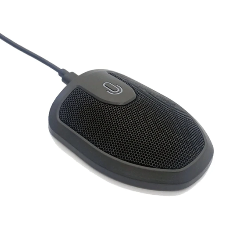 Conference Microphone USB Computer Mini Mute Function Omnidirectional Meeting Mic For Laptop PC