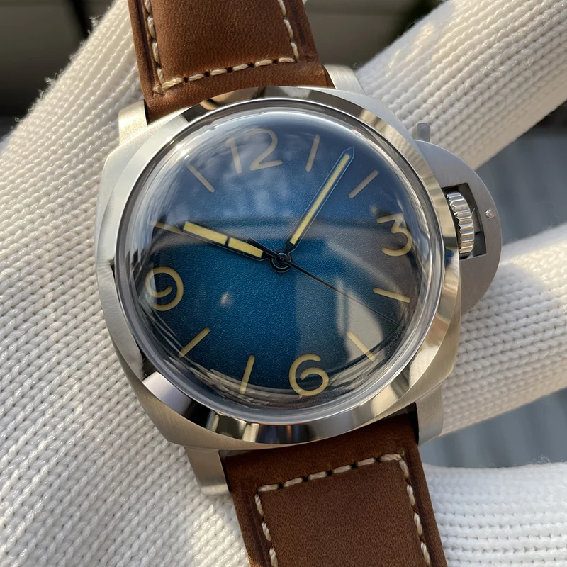 Reloj Automático STEELDIVE para hombre, reloj de pulsera deportivo mecánico de 47MM, resistente al agua 100ATM, zafiro luminoso C3 NH35, protege la corona del puente