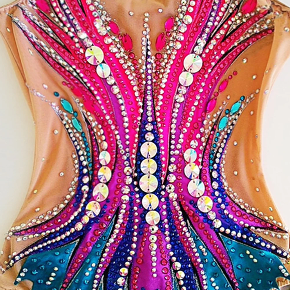 Artistic Gymnastics Leotards Figure skating competition performance costume girls stage majorette dance costumes for young girls