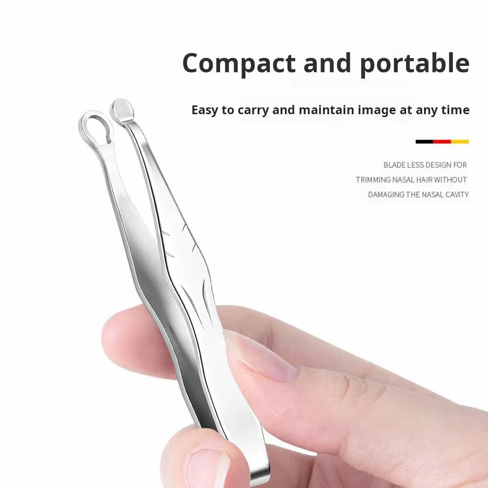 1/3 Pcs Stainless Steel Manual Round Head Nose Hair Clip Travel Portable Sharp Nose Hair Cleaning Tool