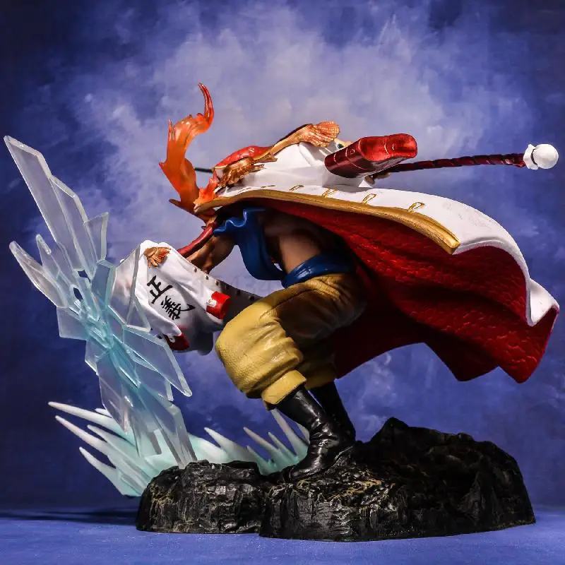 Jeden kawałek Anime rysunek biała broda Vs Akainu figurki statua zmienna figurka zabawki-modele do kolekcjonowania prezent urodzinowy 22cm