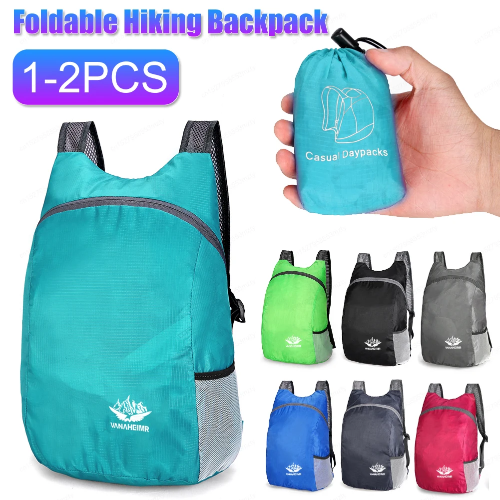 Nylon Pocket Rucksack Breathable Foldable Mountaineering Rucksacks Waterproof Lightweight for Men Women for Climbing Trekking