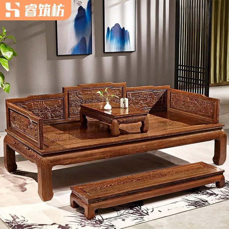 Arhat sofa authentic Arhat bed national standard mahogany bed solid wood mortise sofa