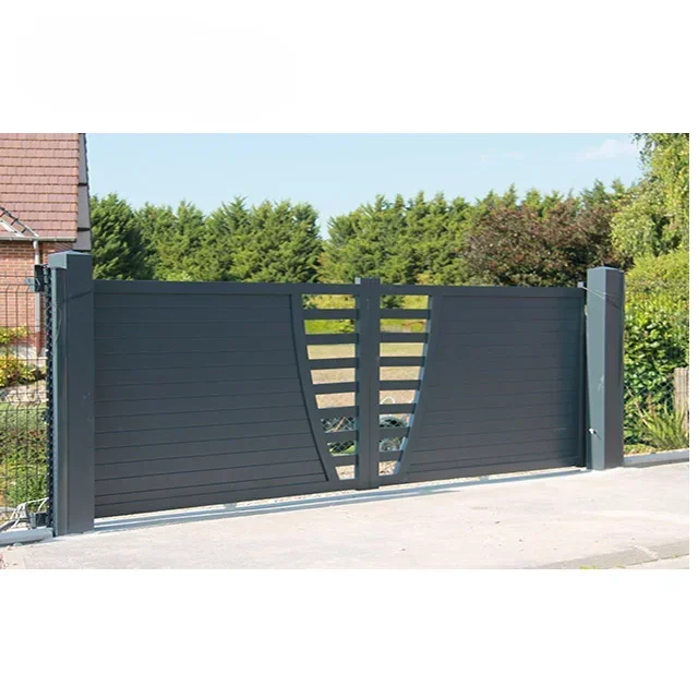 อลูมิเนียม Cantilever Gate ประตูความเป็นส่วนตัวระบบไฟฟ้าอัตโนมัติอลูมิเนียม Pedestrian Gate Driveway เลื่อน Cantilever Gate Kit