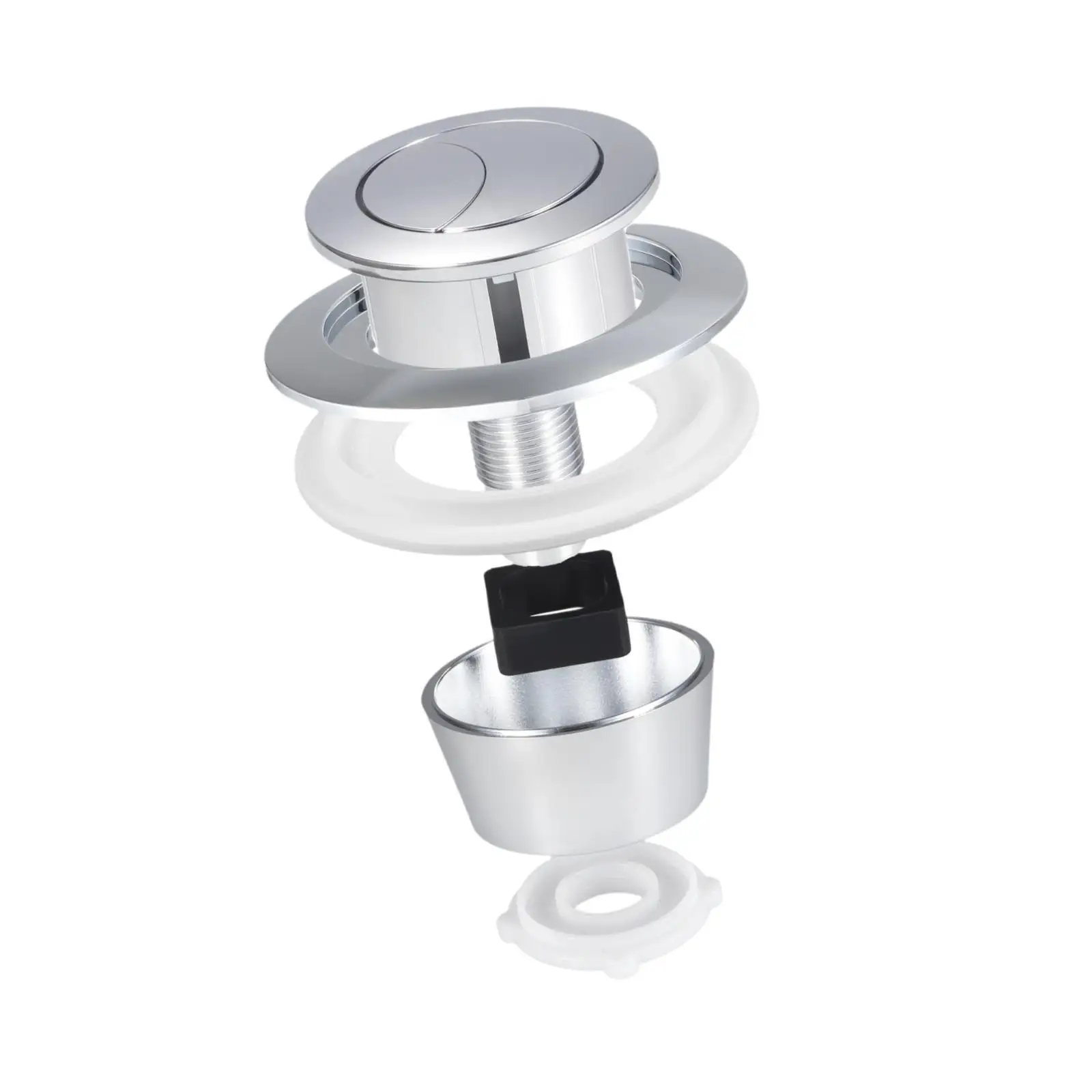 Toilet Tank Button Full Half Push Dual Flush ABS Replacement Fitting Accessory for Bathroom Toilet Repair