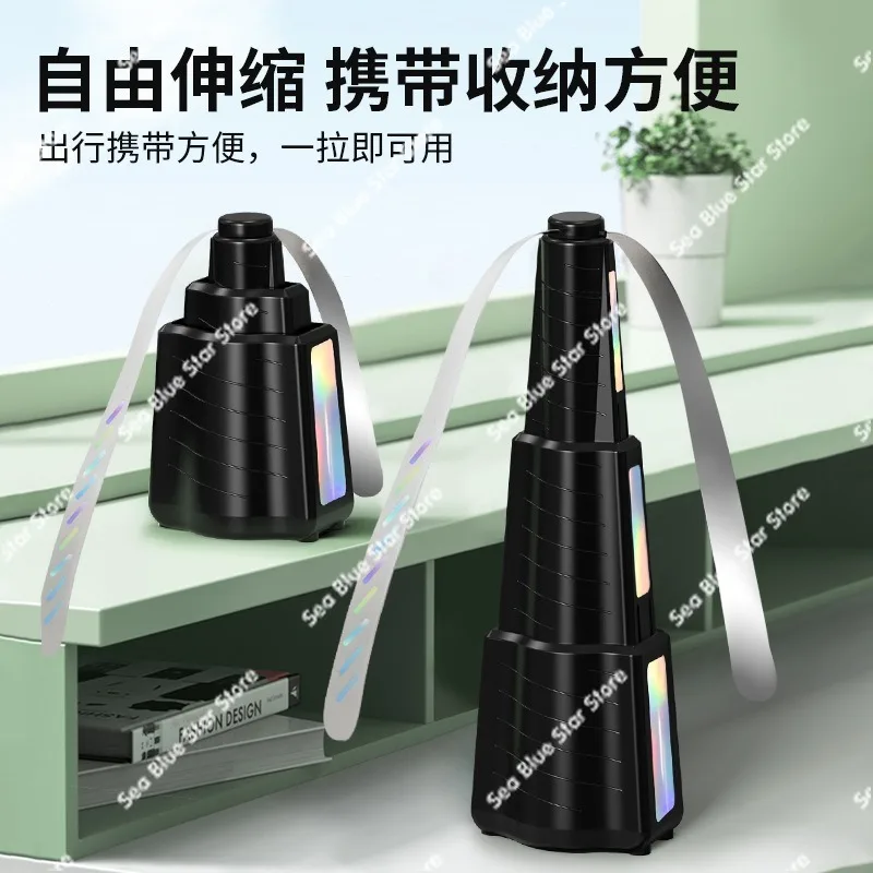 Electric fly trap fly repellent fan multi-colored reflective strip outdoor liftable fan blade physical fly repellent