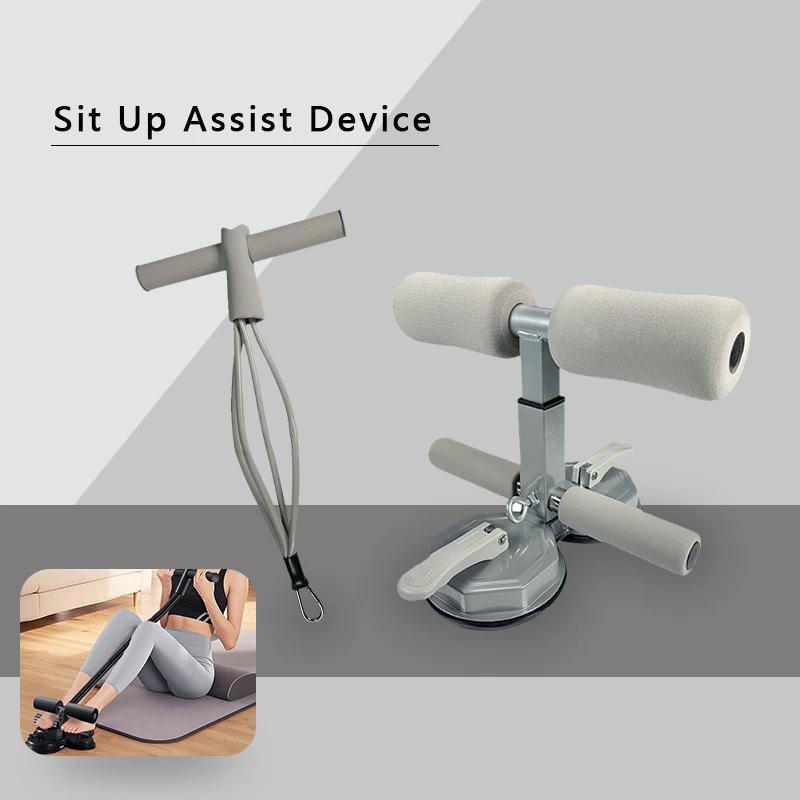 1pcs  Sit-up Assistant Bar with Resistance Band, Abdominal Core Training Sit-up Foot Holder with Dual Suction Cups, Home Gym