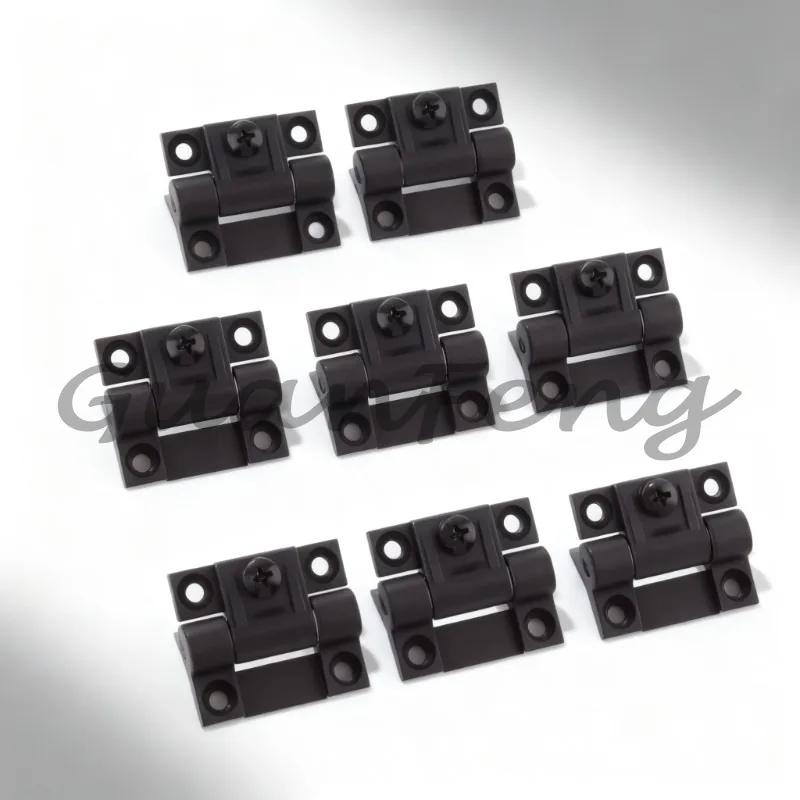 4/8PCS 4-Hole Adjustable Hinge, Black 42×36mm, Replaces E6301-20, Industrial Position Control Torque Hinge