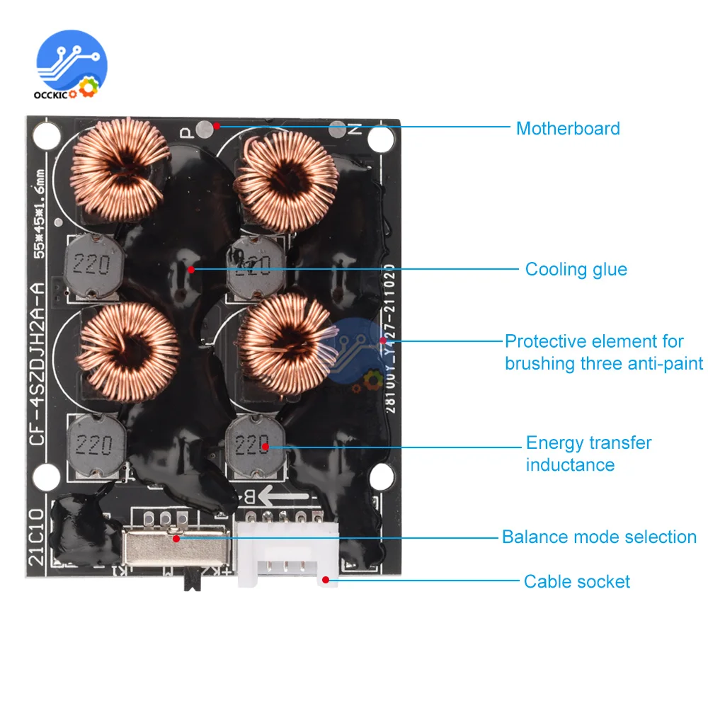 2A 4S 8S BMS aktywny Balancer korektor LiFePO4 litowo-jonowy 18650 bateria litowa moduł transmisji energii pokładzie bilans