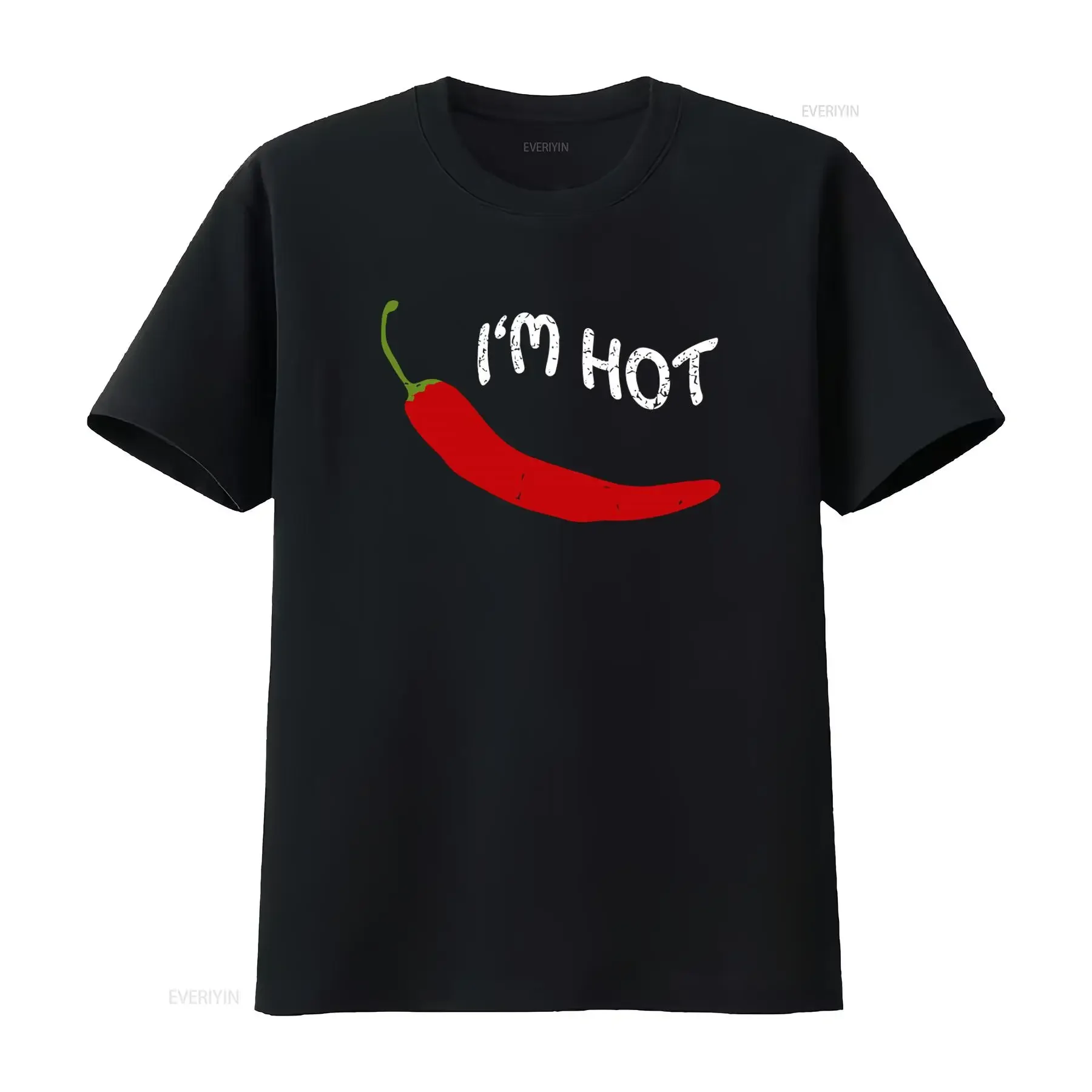 Camiseta Chili Pepper I'm Hot, diseño divertido, atractivo, dulce y lindo para amantes de lo picante, estilo vintage, cómoda para hombre