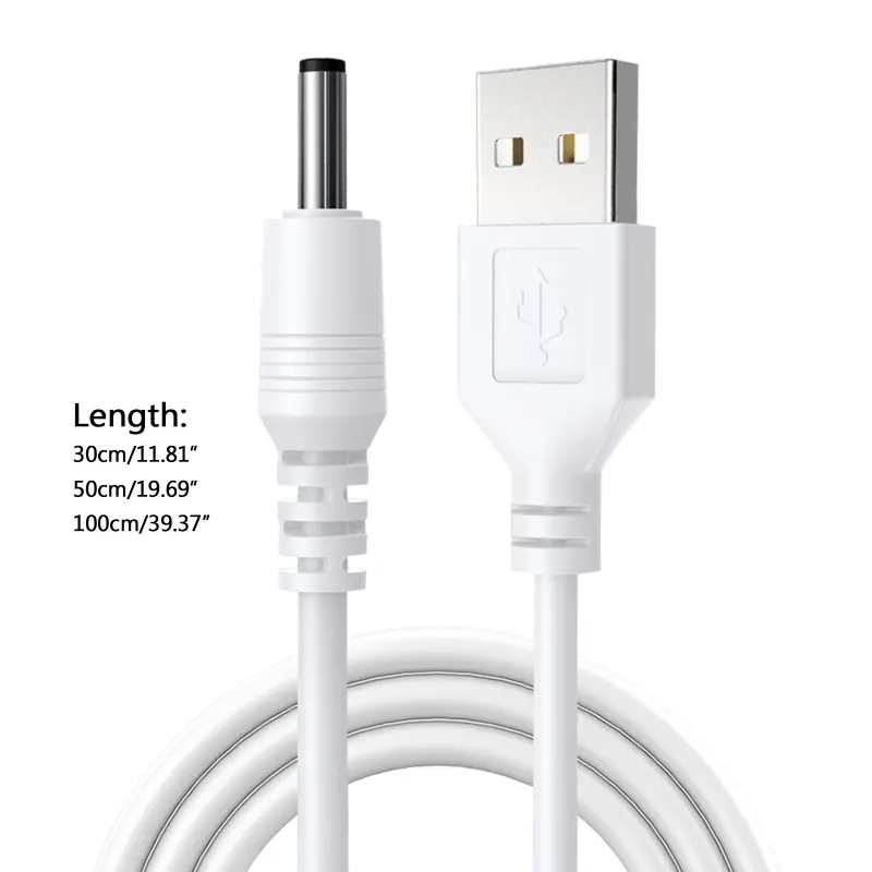 1Pc Power Cable USB to DC 3.5 X 1.35mm Straight Jack Charger Adapter Connector Cable for Router TV Box Table Lamp - 6