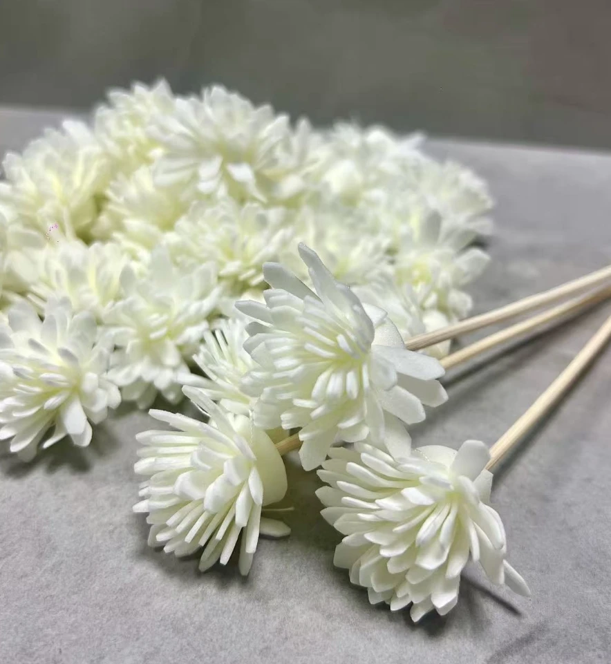 10pcs Aroma Diffusing Stick and White Foam Flower Combination, Aromatherapy Flower Diffusing Stick, Fiber Stick Essential