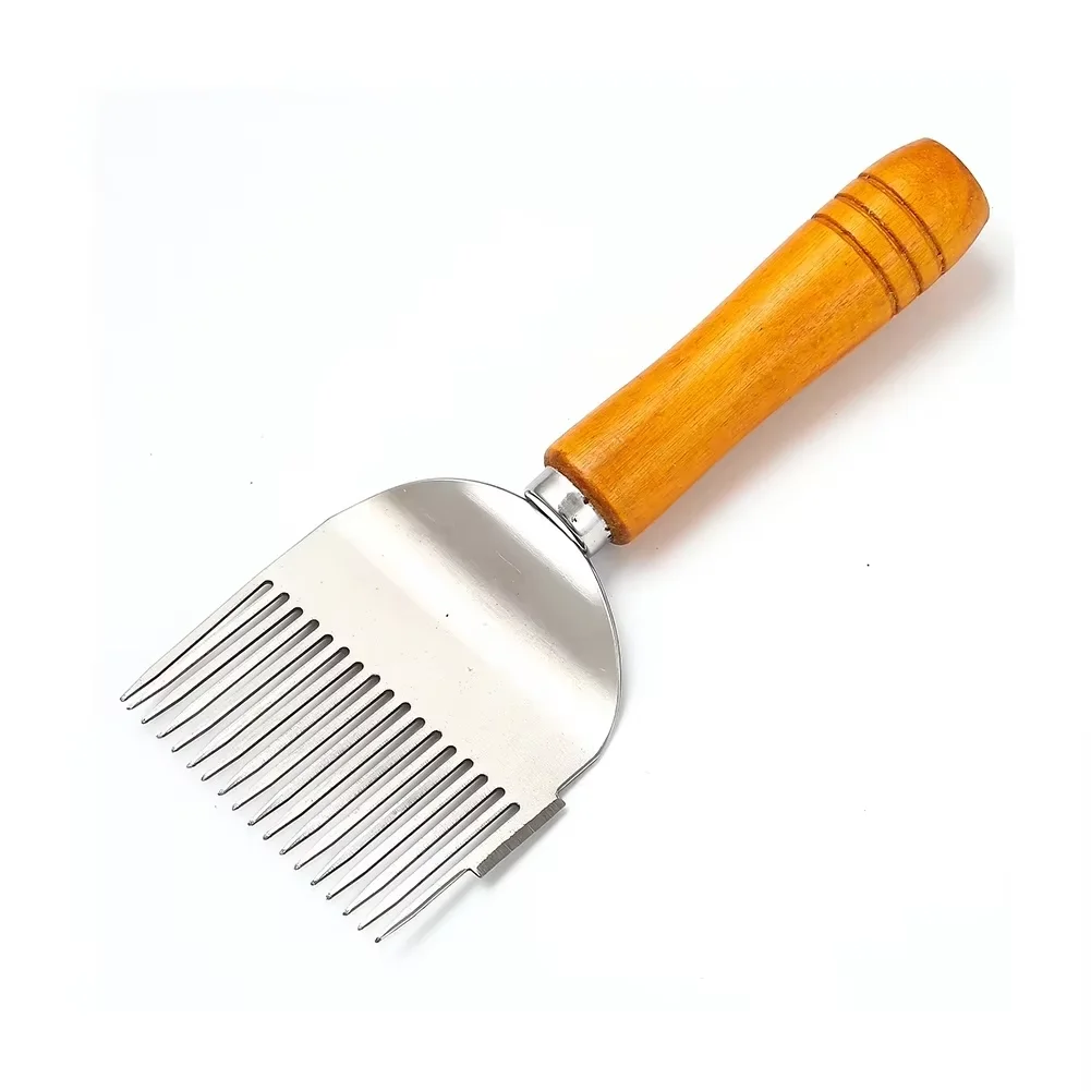 Steel Beekeeping Uncapping Forks Beekeeping Honeycomb Fork Beekeeper's Honey Knife with Metal Prongs Beekeeping Equipment