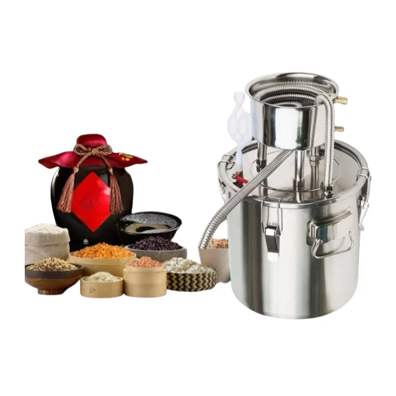 

Distillation Machine 10L 22L 55L Copper Pipe Stainless Steel Fermenter Moonshine Reflux Stills for Beer