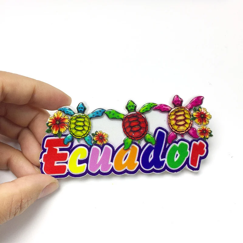 

Ecuador 3D Resin Fridge Magnets Turtles Decoración Hogar Aimants Frigo Home Decor