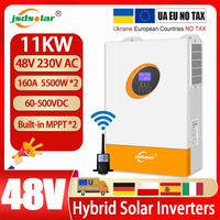 jsdsolar 11KW 5.5KW Hybrid Solar Inverters 230V Pure Sine Wave Off Grid PV 60-500V MPPT 120A/160A Charge Controller WIth WiFi