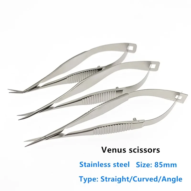 Ophthalmic 8.5cm Venus Scissors Microsurgery Scissors Titanium Stainless Steel Practice Surgical Tools