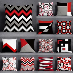 Abstract geometric printed pattern square cushion cover for home living room sofa bedroom decoration pillow