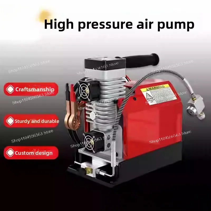 

New Updated 12V Vehicle-Mounted High-Pressure Air Compressor (300bar), Silent Oil-Free E-CS2 Pump