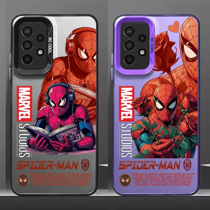 Marvel Spider Man Peter Parker Colorful Matte Case for Samsung Galaxy A55 A54 A53 A52 A51 A14 A13 A12 A35 A34 A32 A71 A23 A33