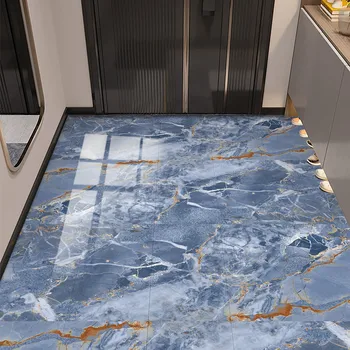 10 stks/set Dikke PVC zelfklevende Keramische Tegelstickers Waterdicht Oliebestendig Keuken Badkamer Woonkamer Muur Vloerdecoratie