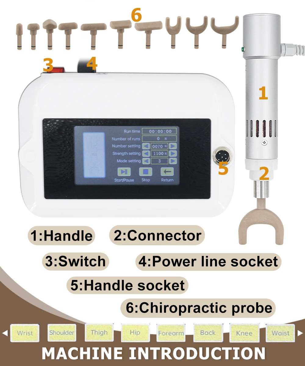 1800N Electric Chiropractic Adjusting Tool Correction Spinal Activation Gun Spine Massage Corrector Body Relax Pain Relief Instr