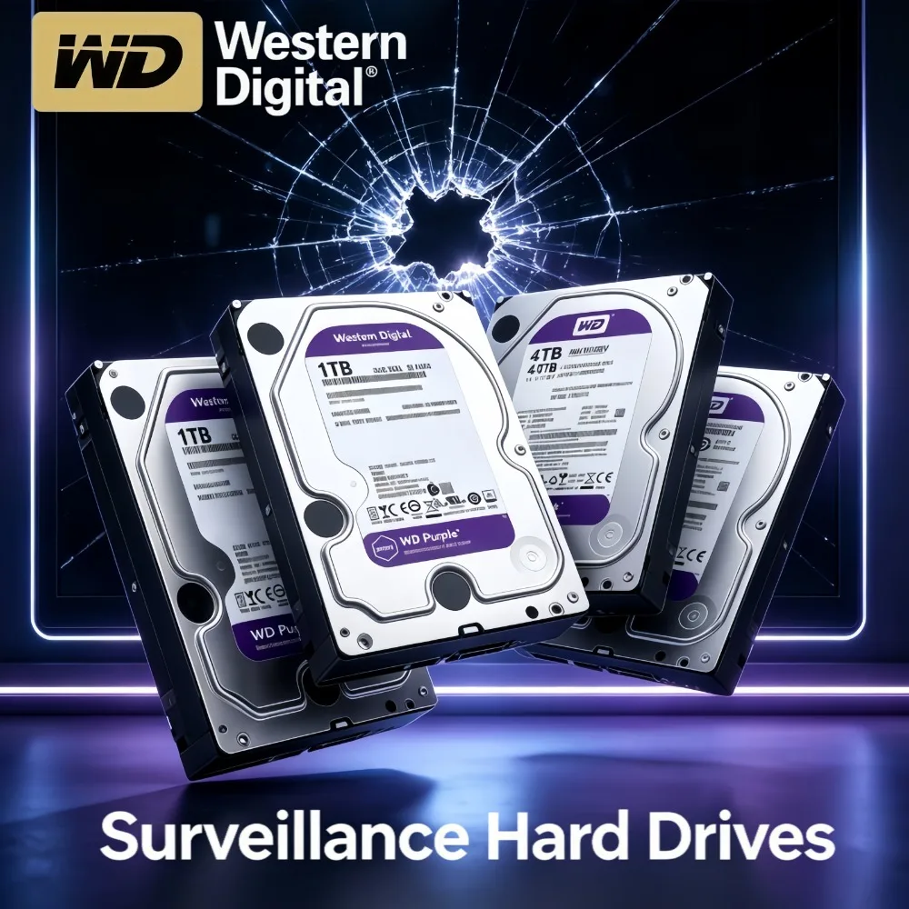 Western Digital WD Purple HDD Hard Drive Disk SATA 6.0Gb/s 1TB 2TB 3TB 4TB 3.5" For Security System Video Recorder Ssd Hard Disk