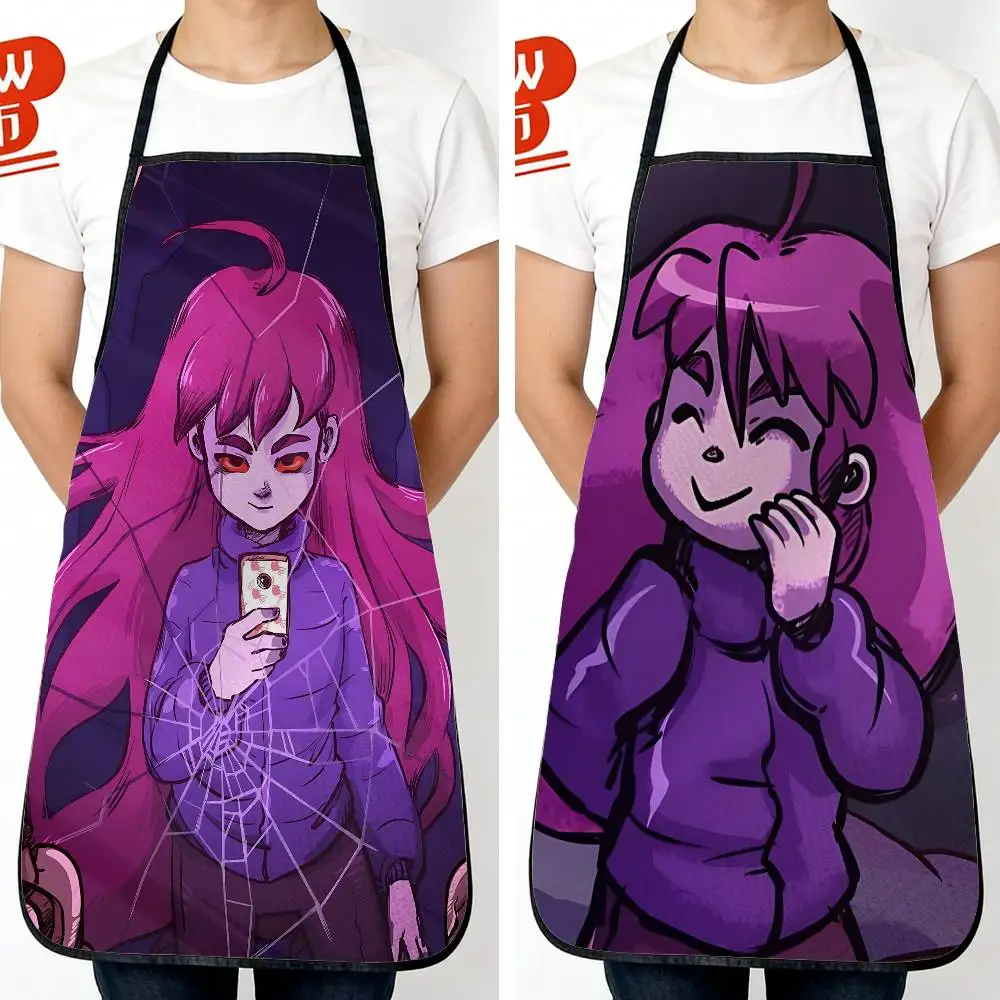 

cute Badeline game Celeste Madeline Long Waterproof & Oil-proof Kitchen Apron, Ideal for Women and Tall Men – Perfect for Cafe
