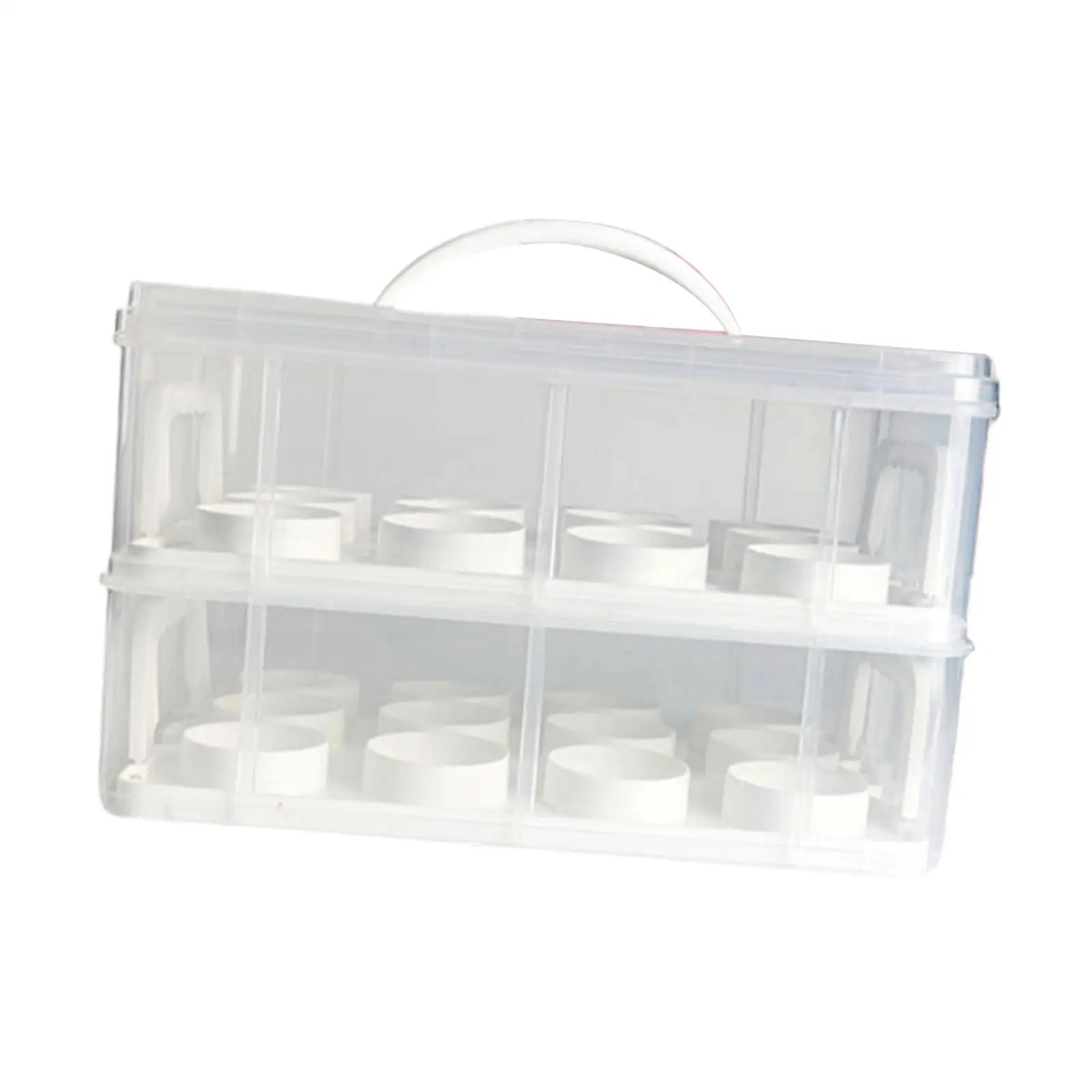 Multi Layer Cake Box Holder Sturdy PP Material Carrier for Muffins Pies Cheesecakes Food Storage