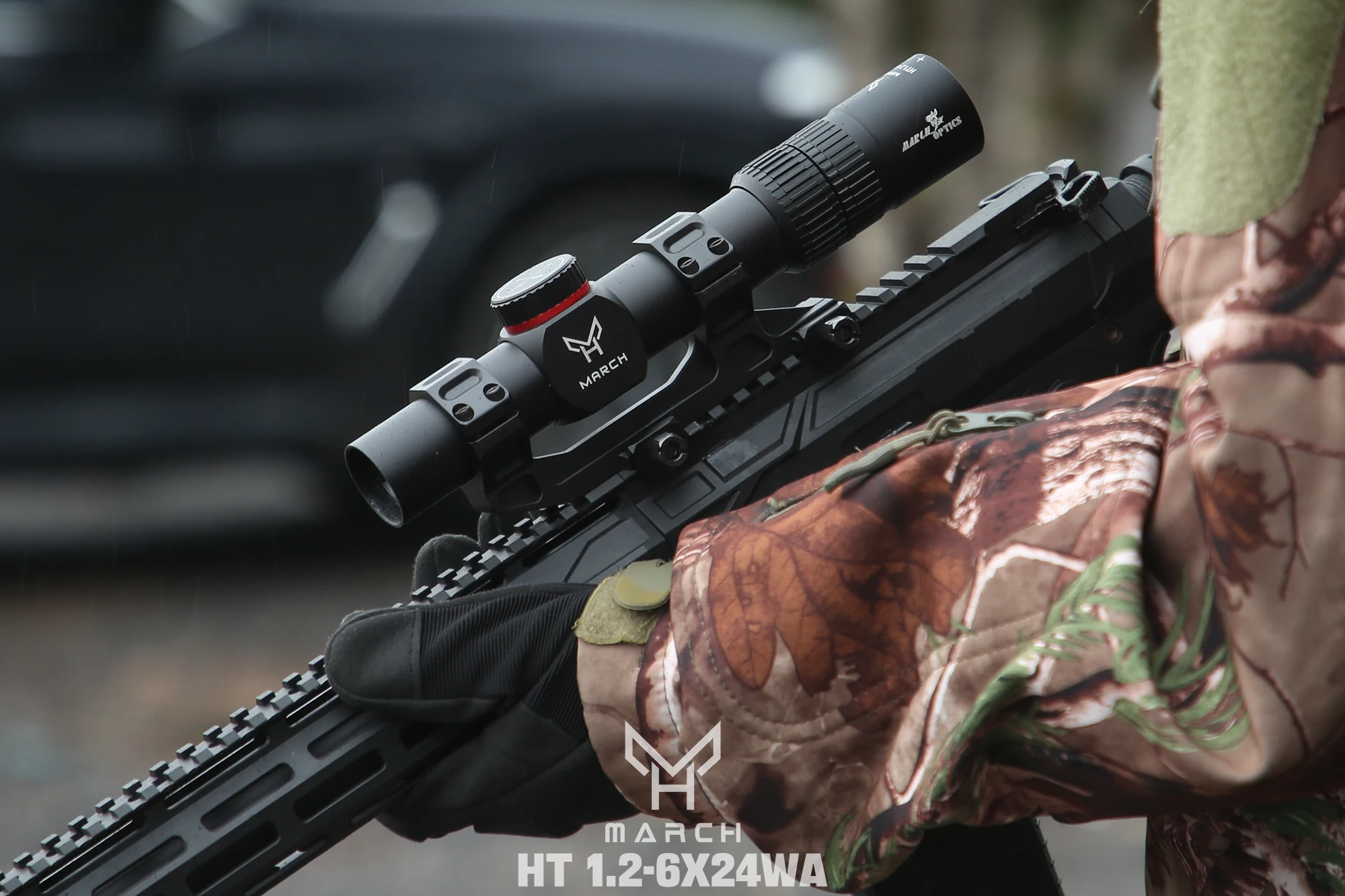 MARCH Tactical Optical  HT1.2-6X24WA Sight Wide Angle Rifle Scope for Hunting And Shotting Airsoft Air Guns Sight With Mounts view 6