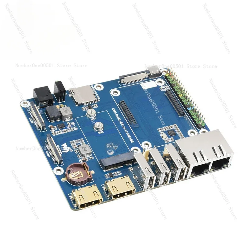 

CM4 WIFI6 dual network port IO expansion board M.2 E KEY interface, calculation module baseplate