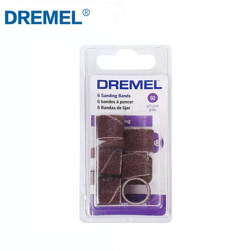 Dremel 431 60 grit,438 120-Grit Sanding Bands,1/4-Inch, 6-Pack