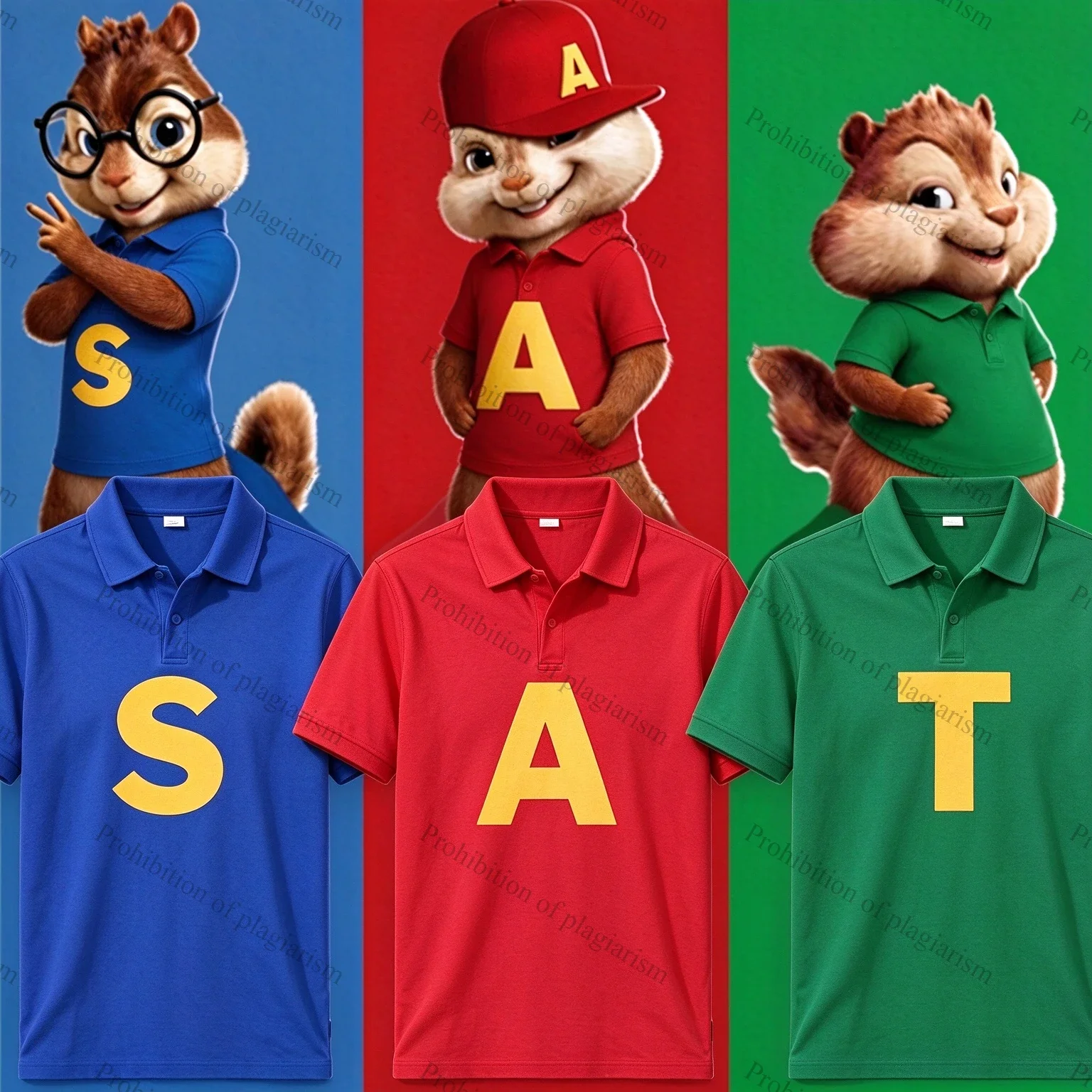 Alvin and The Chipmunks_ The Squeakquel's  POLO shirt Woman Manfashion Drop  Available for Best Friend POLO shirt onsale top