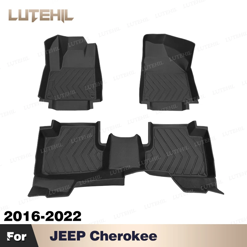 

Для JEEP Cherokee 2016-2022 2021 2020 2019 2018 2017, всепогодный напольный коврик из ТПЭ, индивидуальный ковер, аксессуары для салона автомобиля
