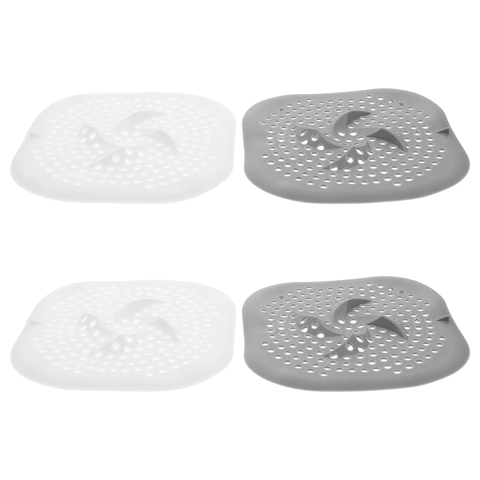 

4 Pcs Floor Drain Filter Bath Bathroom Sink Covers Bathtub Essential Accessories Silica Gel Hair Catcher Strainer