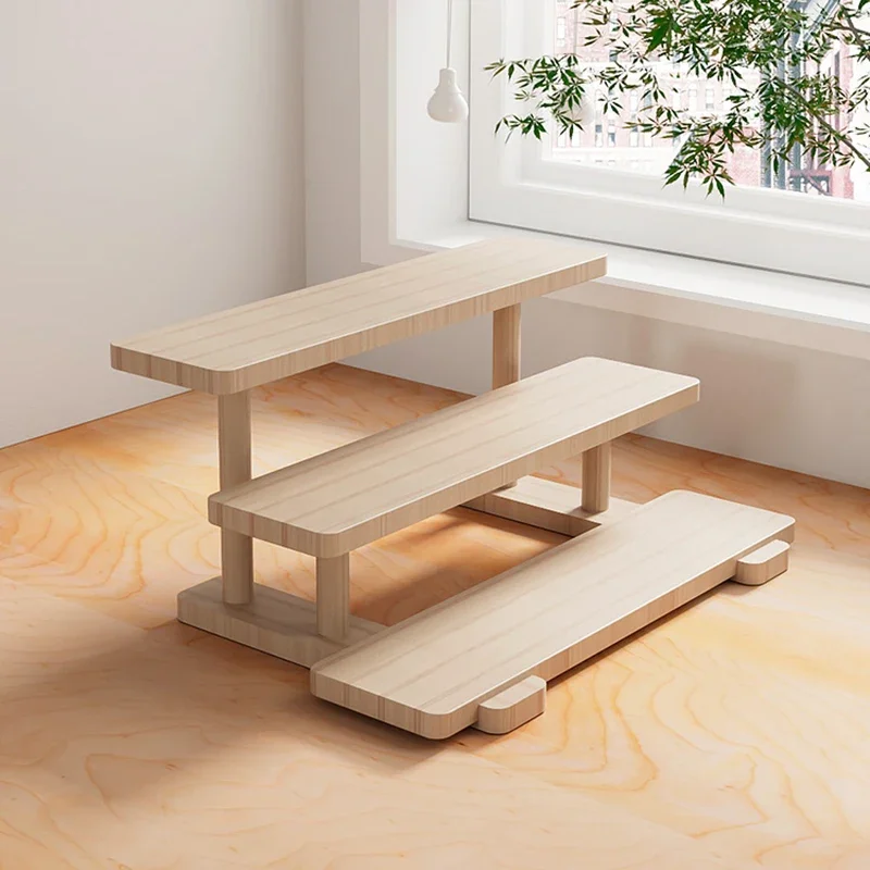 رفوف النباتات الخشبية الحديثة سلم زهرة الجرف شرفة سطح المكتب رفوف النباتات ديكور داخلي الأثاث Supporto Per Piante FYPS